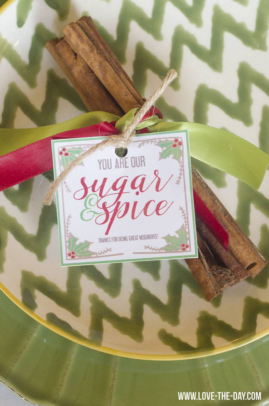 FREE Sugar & Spice Neighbor Gift Tags by Love The Day